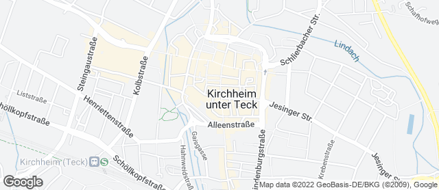 Karte mit Standort von Bäckerei Scholderbeck - Kirchheim Marktstraße