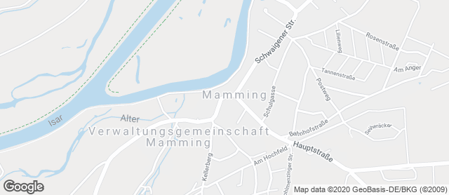 Karte mit Standort von Bäckerei Heidobler - Filiale Mamming