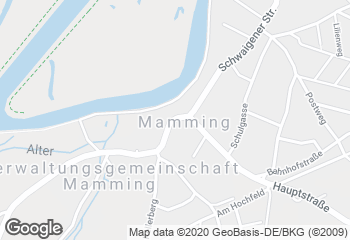 Karte mit Standort von Bäckerei Heidobler - Filiale Mamming