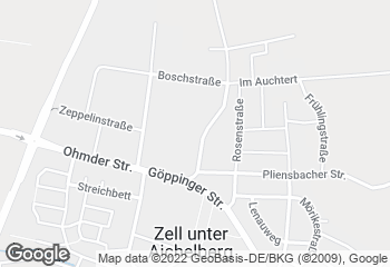 Karte mit Standort von Café Bäcker Mayer Zell