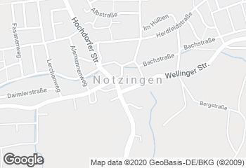 Karte mit Standort von Backstube Goll Gmbh Notzingen Hochdorfer Straße