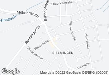 Karte mit Standort von Bäckerei Treiber, Sielmingen