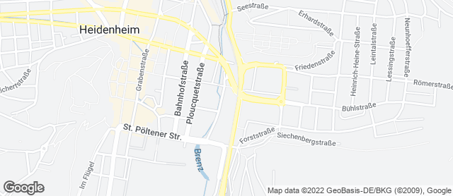 Karte mit Standort von Backhaus Schmid Kuhn Gmbh REWE Heidenheim