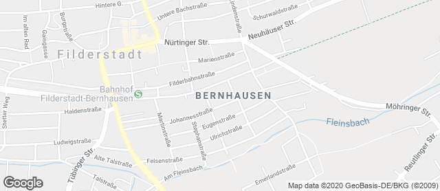 Karte mit Standort von Bäckerei Treiber, Bernhausen