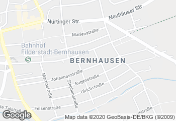 Karte mit Standort von Bäckerei Treiber, Bernhausen