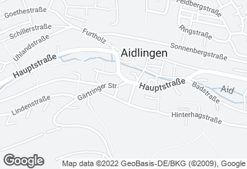 Karte mit Standort von Bäckerei & Konditorei Raisch GmbH & Co. KG - Filiale Aidlingen