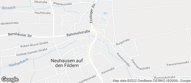 Karte mit Standort von Backhaus Zoller Neuhausen