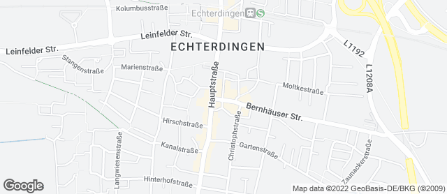 Karte mit Standort von Bäckerei Treiber, Bernhäuser Straße