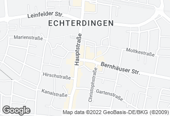 Karte mit Standort von Bäckerei Treiber, Bernhäuser Straße