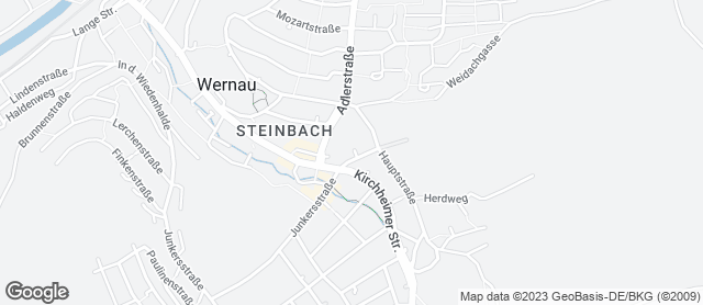 Karte mit Standort von Bäckerei Hunn