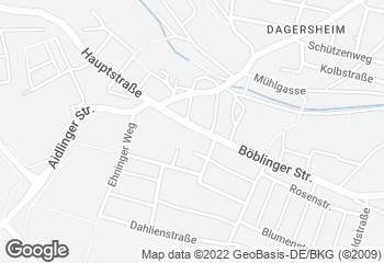 Karte mit Standort von Bäckerei & Konditorei Raisch GmbH & Co. KG - Filiale Dagersheim