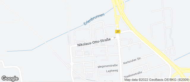 Karte mit Standort von Bäckerei Treiber, Gutenbergstraße
