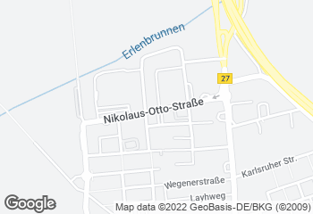 Karte mit Standort von Bäckerei Treiber, Gutenbergstraße
