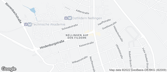 Karte mit Standort von Stadtbäckerei Schultheiss Fil. Nellingen