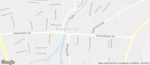 Karte mit Standort von Bäckerei Kuttenreich Manching