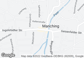 Karte mit Standort von Backhaus Hackner GmbH- Ingolstädter Str.