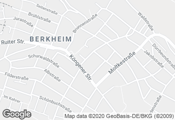 Karte mit Standort von Backhaus Zoller Berkheim
