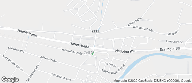Karte mit Standort von Backhaus Zoller Zell