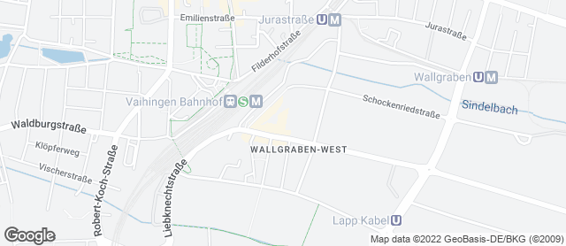 Karte mit Standort von Bäckerei Treiber, Vaihingen Industrie