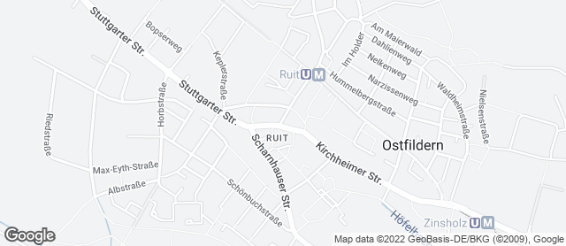 Karte mit Standort von Stadtbäckerei Schultheiss Fil. Ruit
