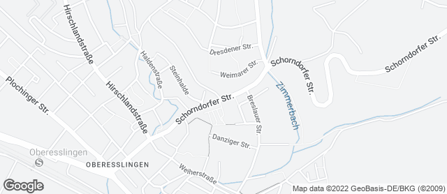 Karte mit Standort von Stadtbäckerei Schultheiss Fil. Schorndorferstraße