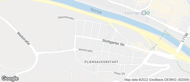 Karte mit Standort von Backhaus Zoller Stuttgarter Straße