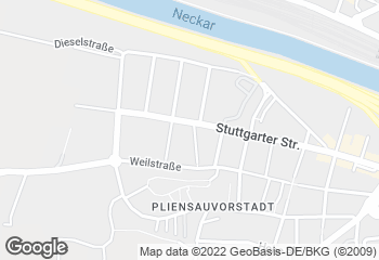 Karte mit Standort von Backhaus Zoller Stuttgarter Straße