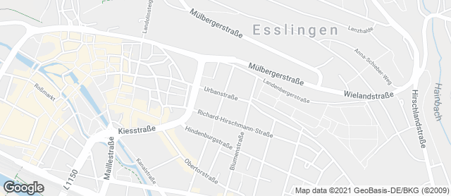 Karte mit Standort von Stadtbäckerei Schultheiss Fil. Urbanstraße