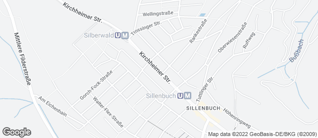 Karte mit Standort von Bäckerei Treiber, Sillenbuch