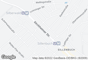 Karte mit Standort von Bäckerei Treiber, Sillenbuch