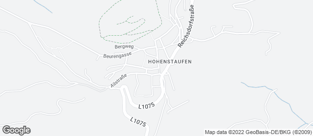 Karte mit Standort von Bäckerei Weiss Göppingen-Hohenstaufen