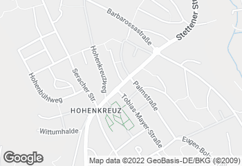Karte mit Standort von Backhaus Zoller Hohenkreuz
