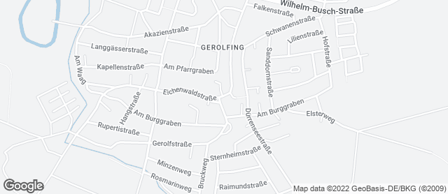 Karte mit Standort von Backhaus Hackner GmbH - Gerolfing