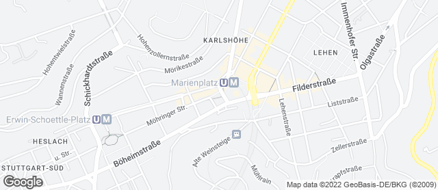 Karte mit Standort von Bäckerei Treiber, Marienplatz