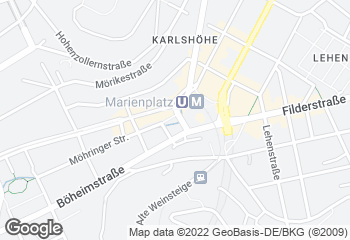 Karte mit Standort von Bäckerei Treiber, Marienplatz