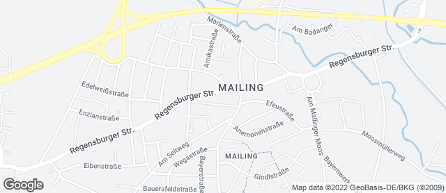 Karte mit Standort von Backhaus Hackner GmbH - Mailing