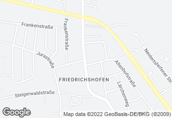 Karte mit Standort von Backhaus Hackner GmbH