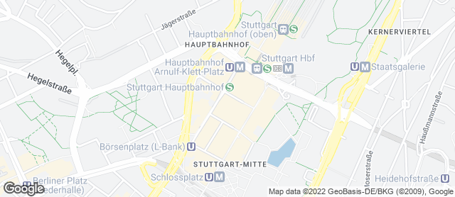 Karte mit Standort von Bäckerei Treiber, Postquartier