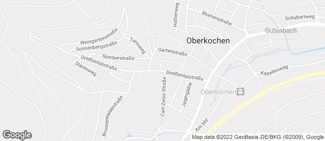 Karte mit Standort von Bäckerei Gnaier GmbH