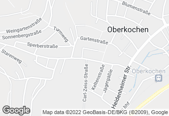 Karte mit Standort von Bäckerei Gnaier GmbH