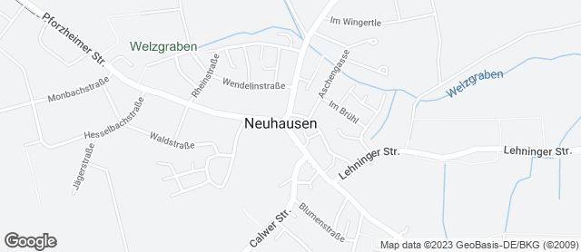 Karte mit Standort von Bäckerei Böss Cafe Neuhausen