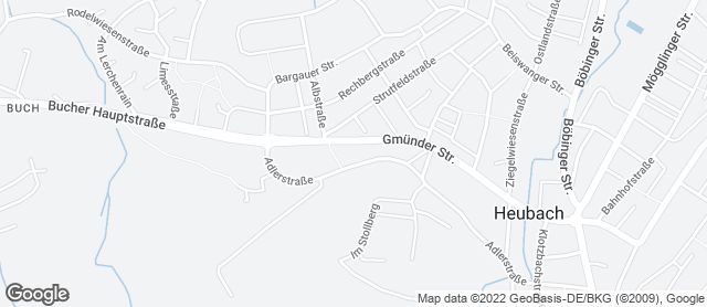 Karte mit Standort von Backhaus Schmid Kuhn Gmbh Rewe Heubach