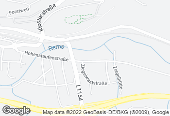 Karte mit Standort von Backparadies Berroth - Filiale in Lorch Oststadt