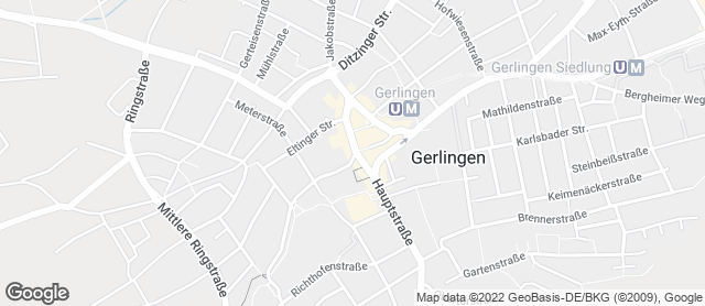 Karte mit Standort von Bäckerei Trölsch - Café Gerlingen