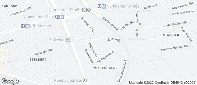 Karte mit Standort von Bäckerei & Konditorei Treffinger