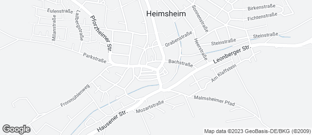 Karte mit Standort von Bäckerei Böss Cafe Heimsheim