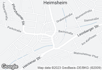 Karte mit Standort von Bäckerei Böss Cafe Heimsheim