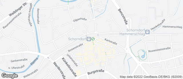 Karte mit Standort von Bäckerei-Conditorei Wiedmaier GmbH