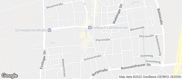 Karte mit Standort von Grau Backspezialitäten in der Fellbacher Markthalle