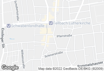 Karte mit Standort von Grau Backspezialitäten in der Fellbacher Markthalle